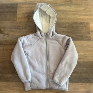 Boys' Fleece Lined Full Zip Hoodie All In Motion Small 6/7 Gray